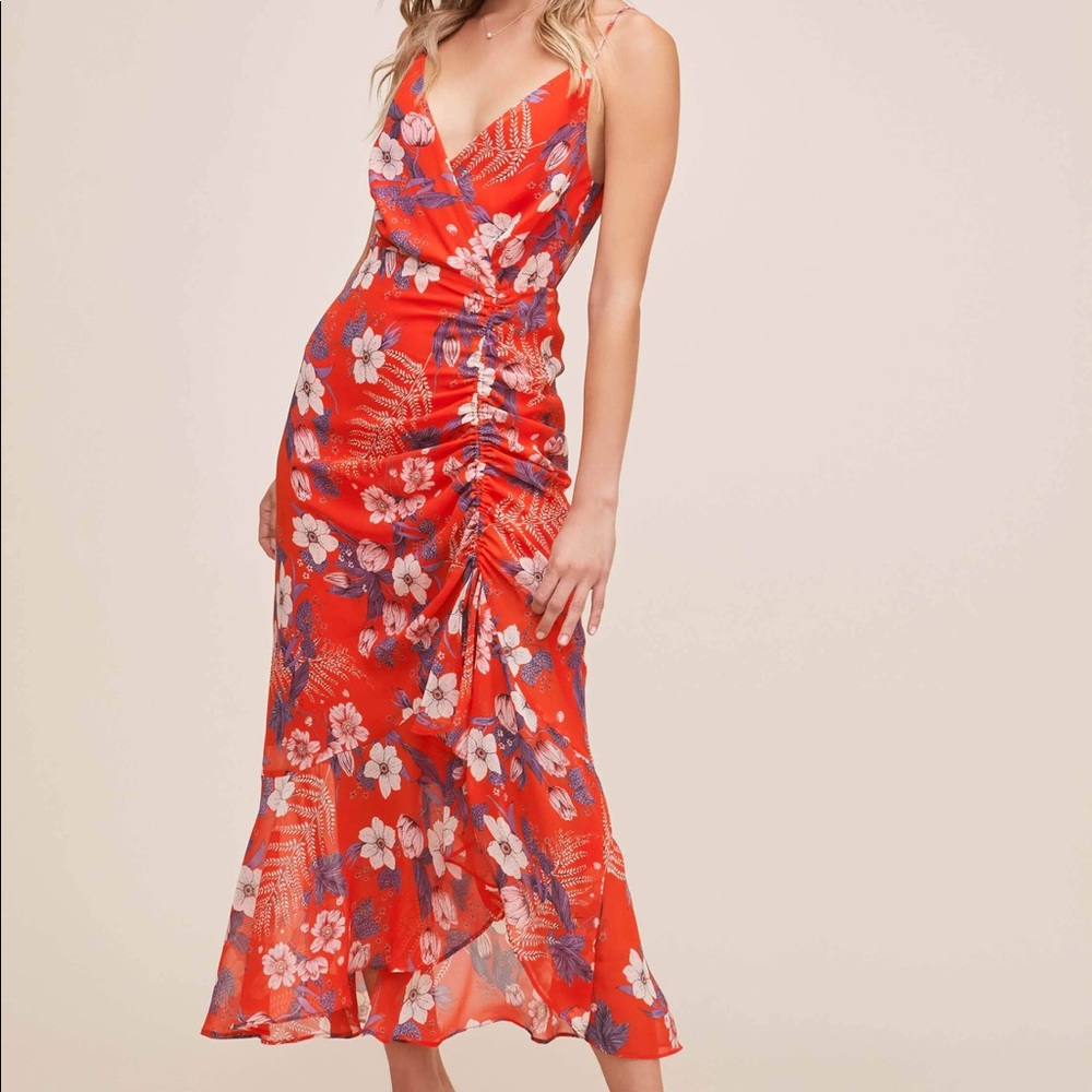 ASTR the Label Mariah Floral Midi Dress XS NEW